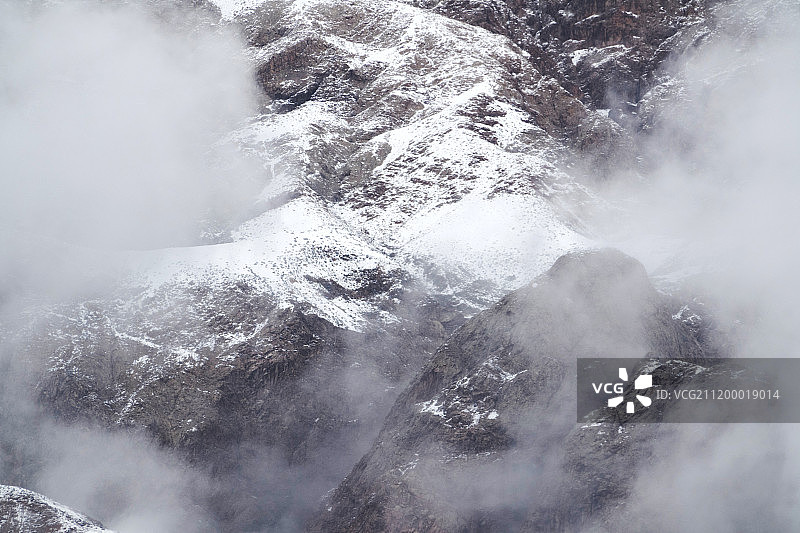 海拨高度4300米/格尔木市昆仑山秀沟图片素材