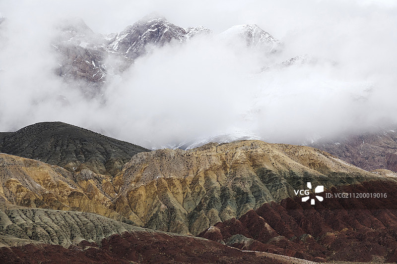 海拨高度4300米/格尔木市昆仑山秀沟图片素材