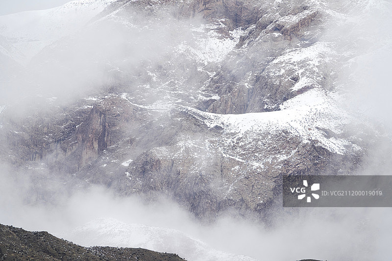 海拨高度4300米/格尔木市昆仑山秀沟图片素材