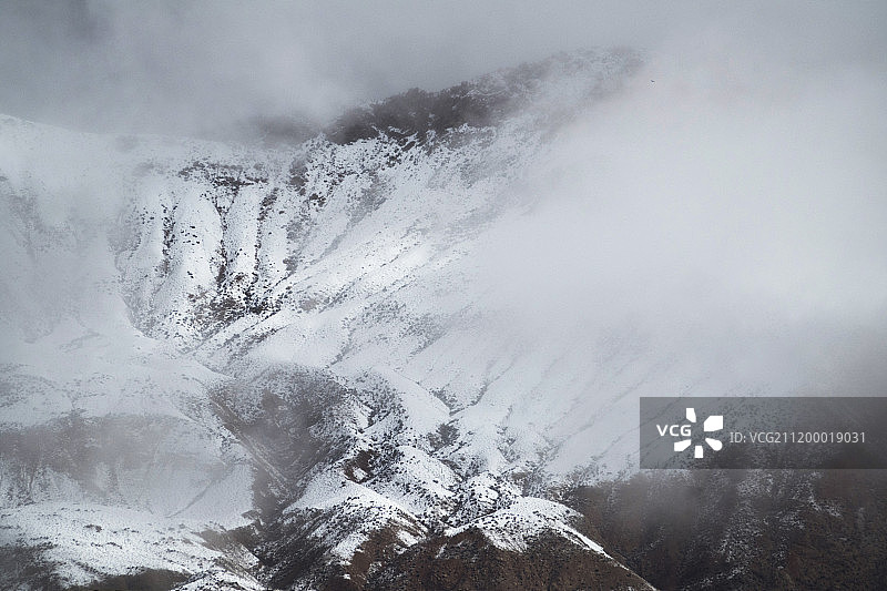 海拨高度4300米/格尔木市昆仑山秀沟图片素材