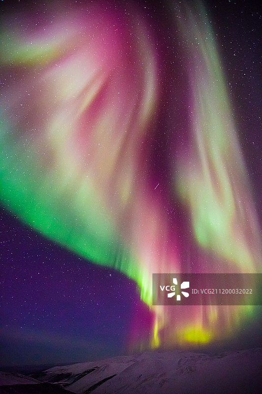 阿拉斯加的北极光图片素材