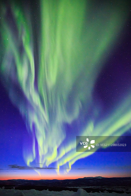 阿拉斯加的北极光图片素材