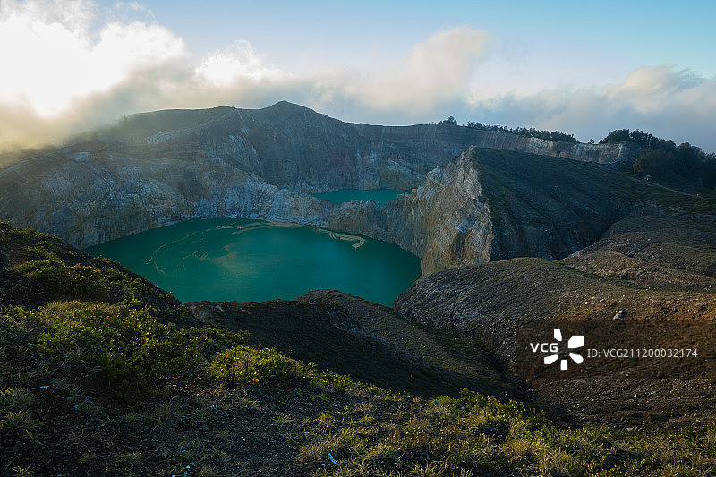印度尼西亚克里穆图火山湖图片素材