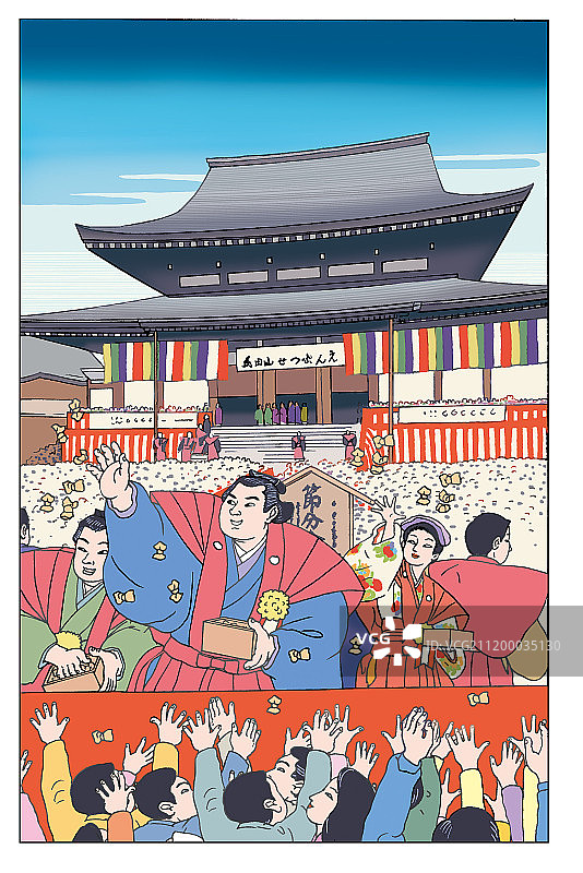 日本风格的插图图片素材