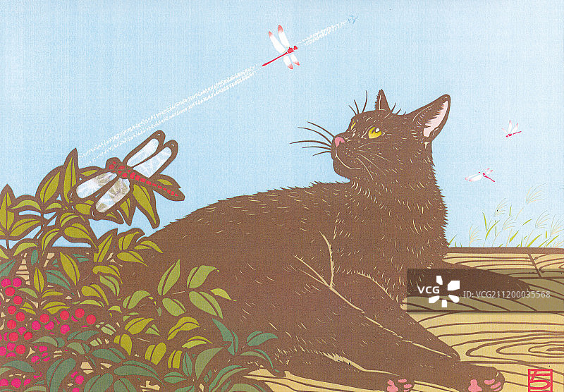 日本风格的插图图片素材