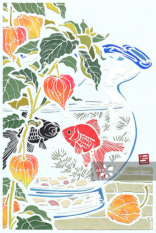 日本风格的插图图片素材