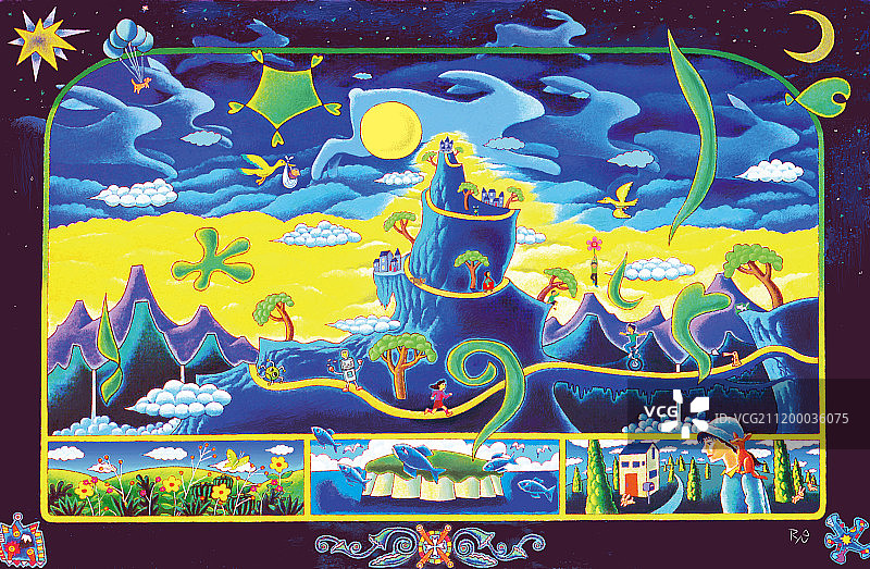 日本风格的插图图片素材