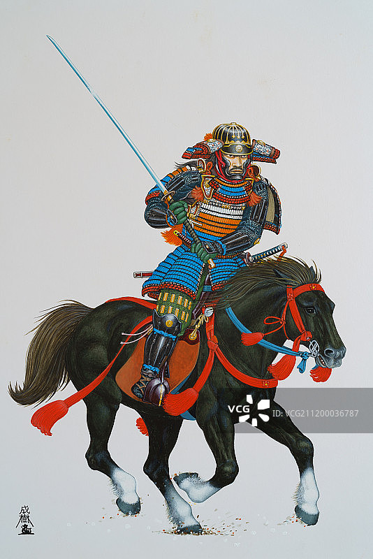 武士插画图片素材
