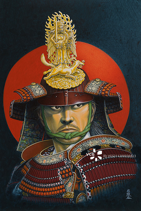 武士插画图片素材