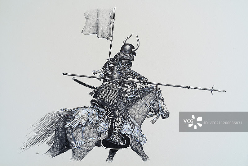 武士插画图片素材