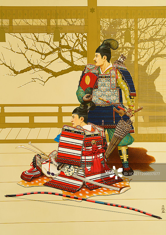 武士插画图片素材