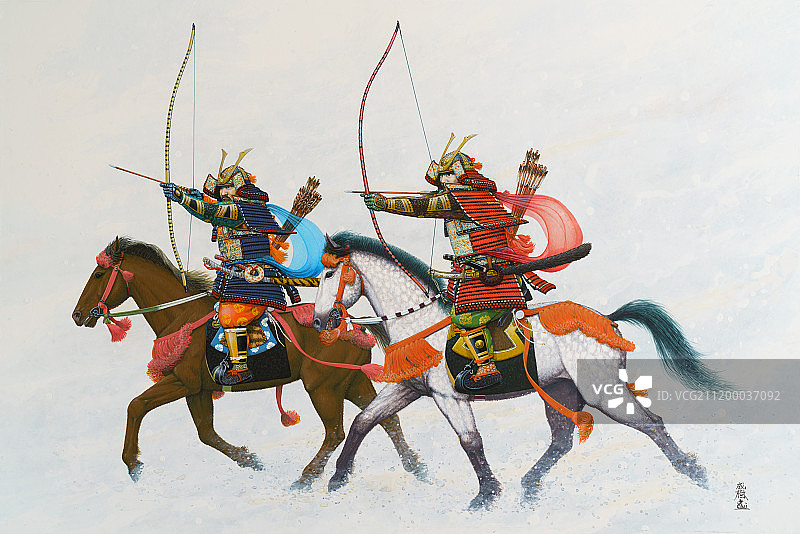 武士插画图片素材