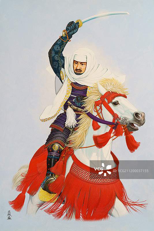 武士插画图片素材