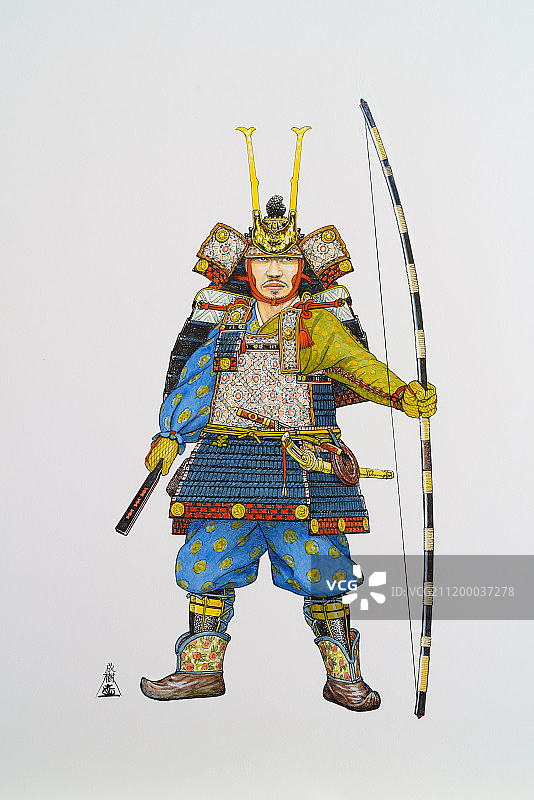 武士插画图片素材