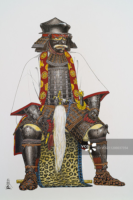 武士插画图片素材