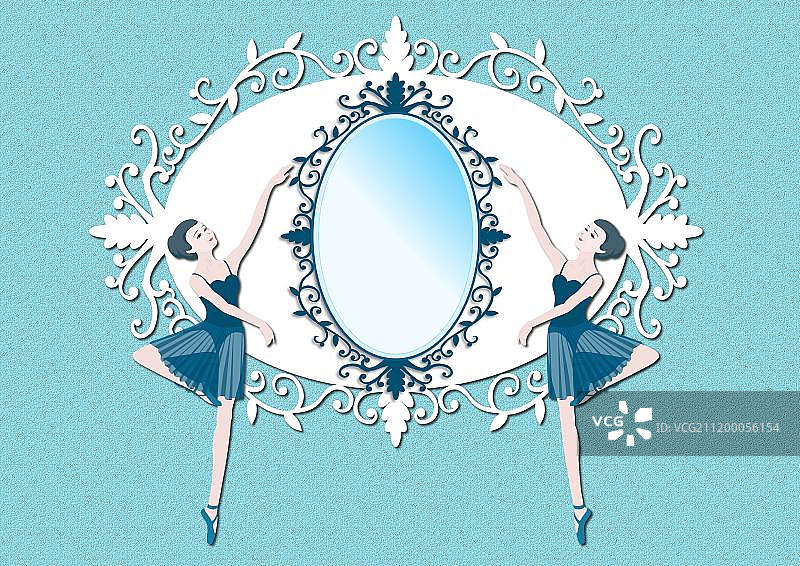 美丽芭蕾舞者矢量图图片素材