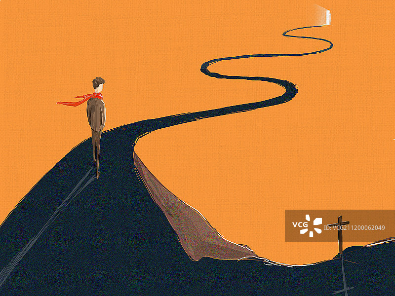 蜿蜒的道路通向远方图片素材