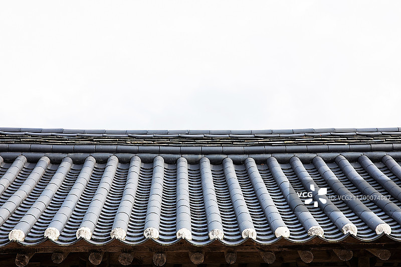 屋顶，韩国文化，韩屋，韩屋村，瓦片，历史图片素材