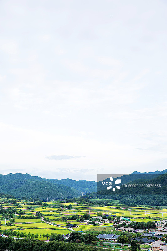 韩国稻田乡村风景图片素材