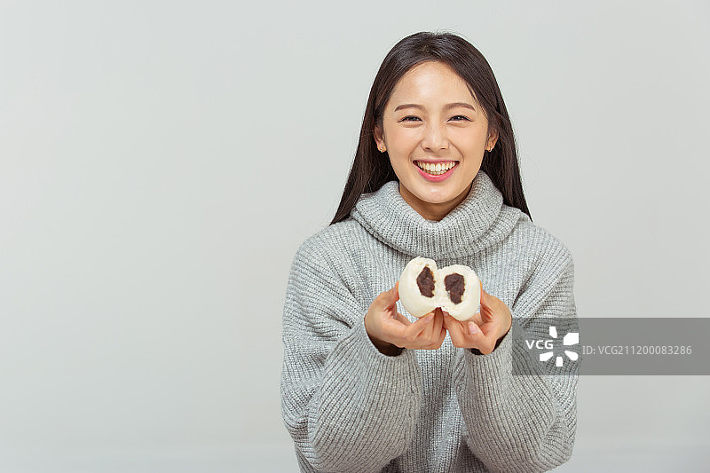 韩式香肠红豆蒸面包图片素材