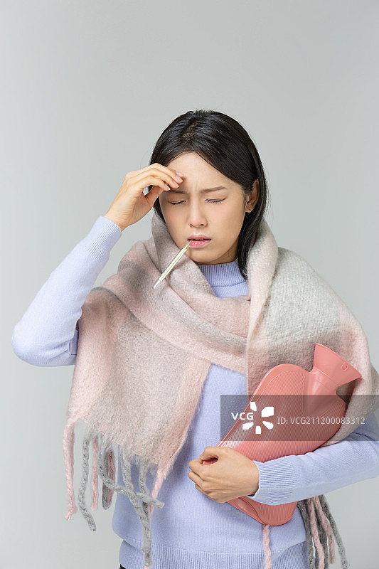 冬季疾病健康护理图片素材