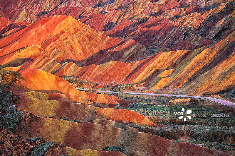 张掖七彩丹霞图片素材