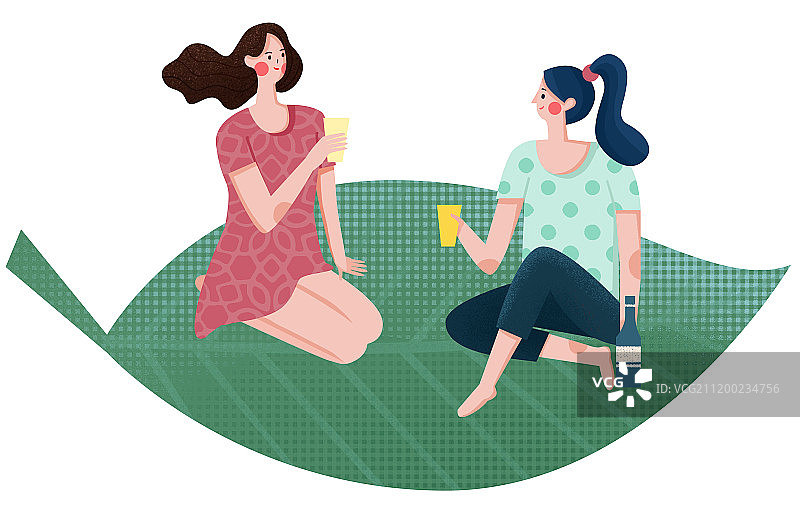 春季闺蜜郊游图片素材