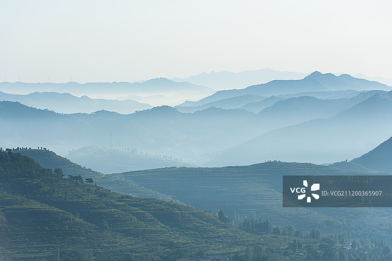 山东蒙阴岱崮地貌特色景观图片素材