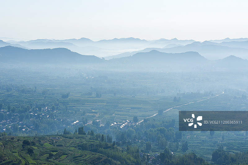 山东蒙阴岱崮地貌特色景观图片素材