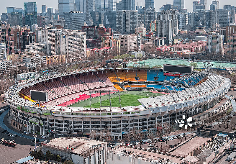 鸟瞰工人体育馆图片素材