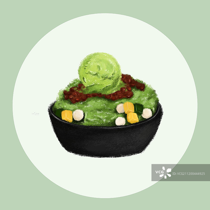 抹茶烧仙草图片素材