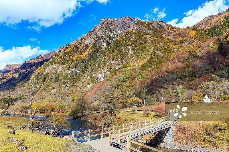 四姑娘山双桥沟风光图片素材