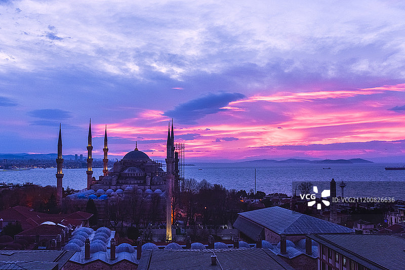 伊斯坦布尔蓝色清真寺图片素材