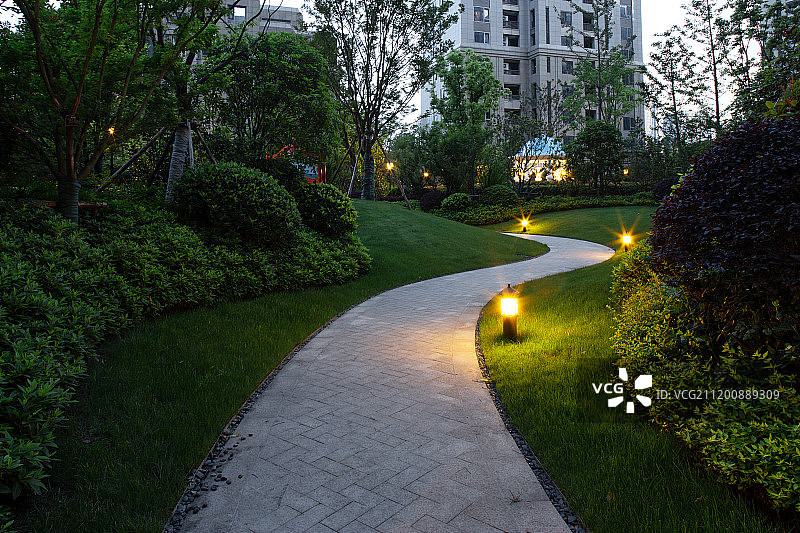 住宅小区园林图片素材