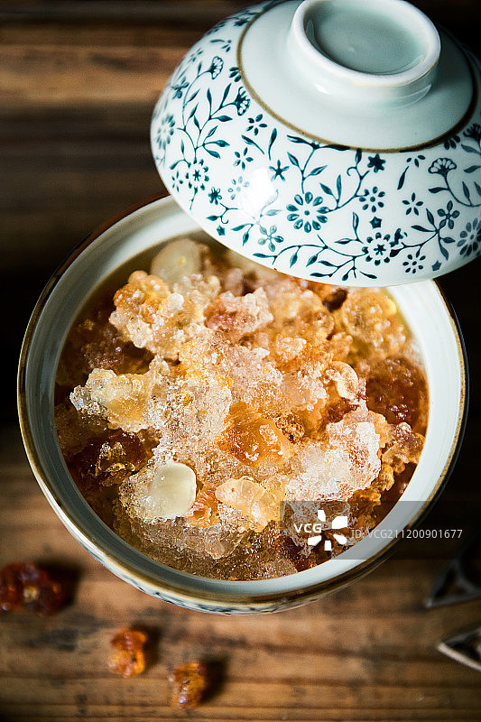 桃胶雪燕皂角米图片素材