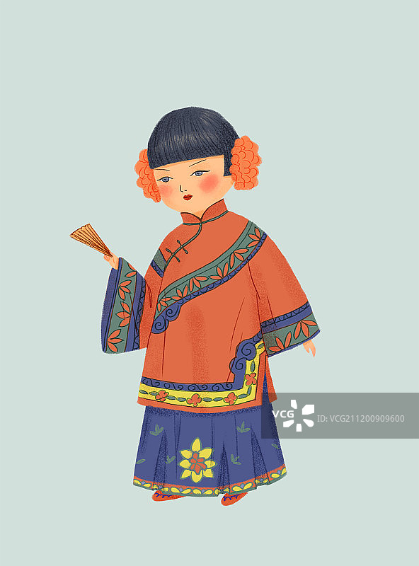 古装小人儿图片素材