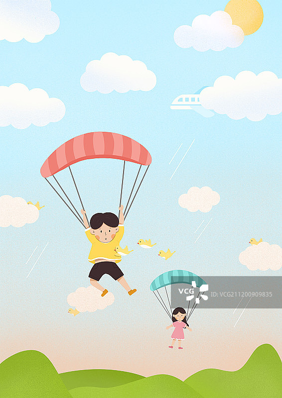 旅行跳伞图片素材