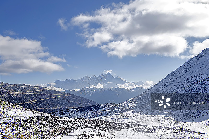 色季拉山南伽巴瓦观景台图片素材