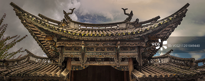 和顺古镇里的祠堂图片素材