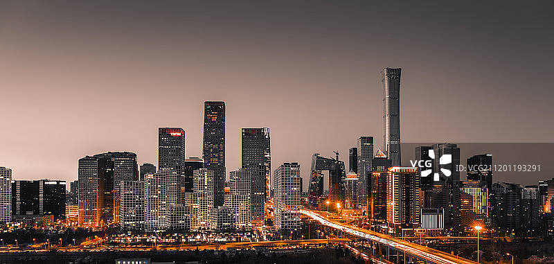黑金风格的北京CBD图片素材