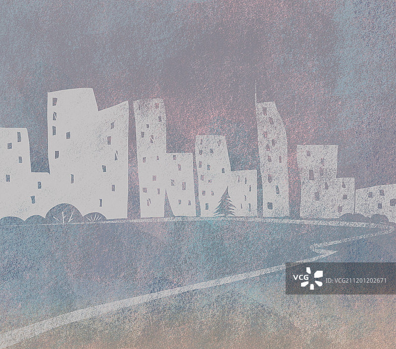 灰色城市背景图片素材