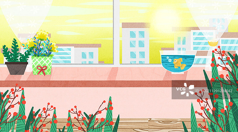 小清新室内场景背景图片素材