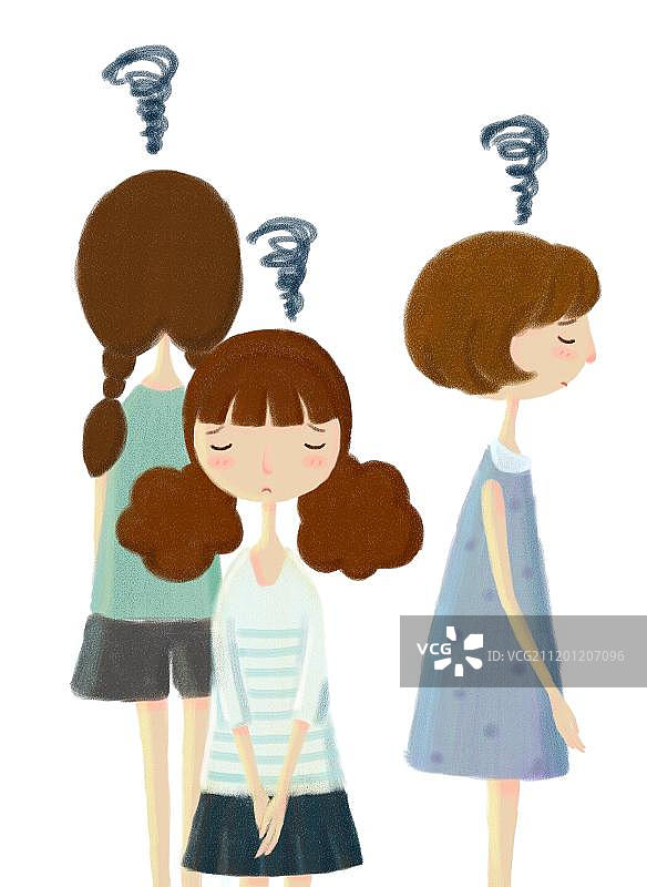 吵架生气的女孩们图片素材