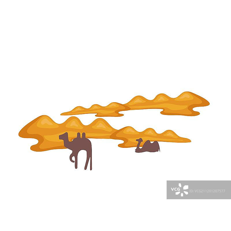 沙漠与骆驼图片素材