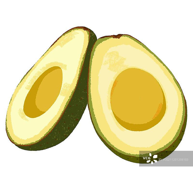 切开的牛油果图片素材