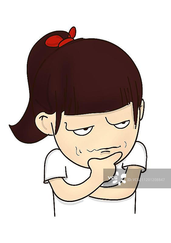 可爱小女孩简笔画人物图片素材