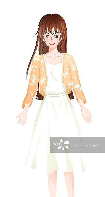二次元的小女孩图片素材