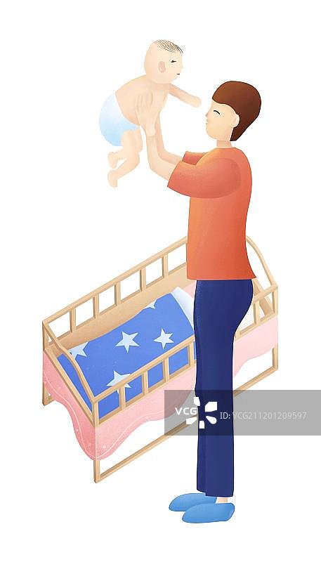 抱婴儿的父亲图片素材