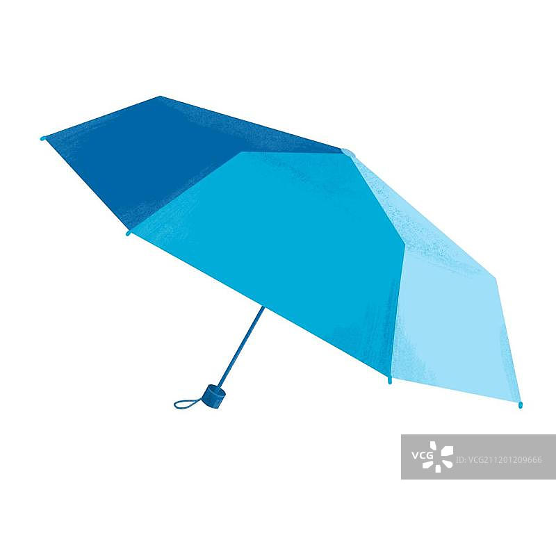 蓝色折叠伞图片素材
