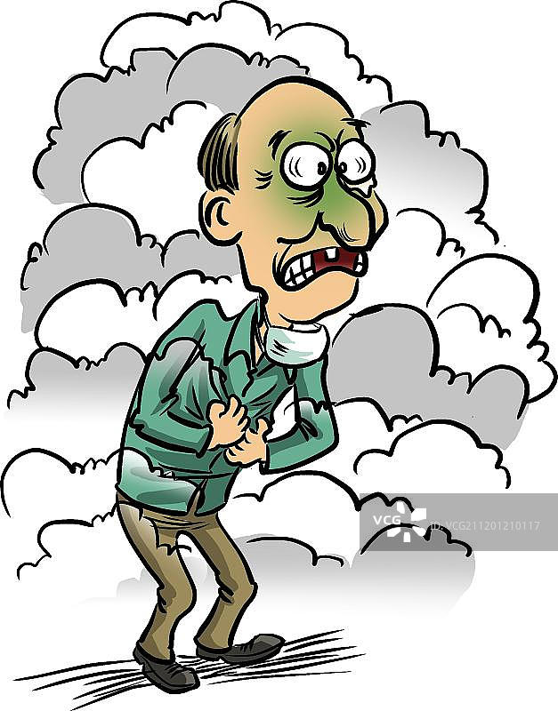 雾霾哮喘发作图片素材